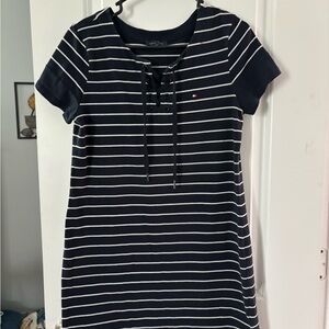 Tommy Hilfiger Black and White Striped Dress